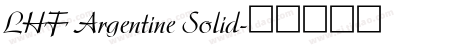 LHF Argentine Solid字体转换